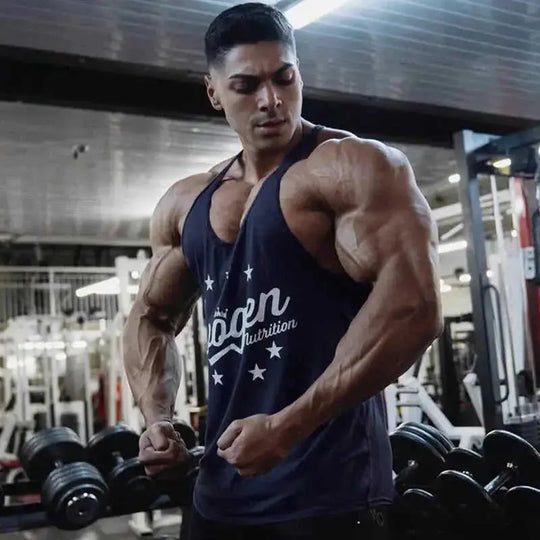 moisture-wicking cotton vest | breathable sleeveless workout top | muscle fit training tank | ultrasonic cleaning