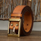 Thick First Layer Cowhide Brass Buckle Belt For Men meifu market