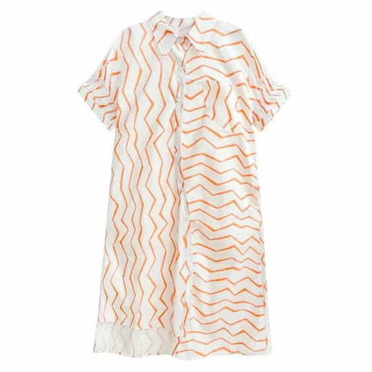 lightweight cotton fabric | breathable summer dress | striped shirt dress | ultrasonic cleaning