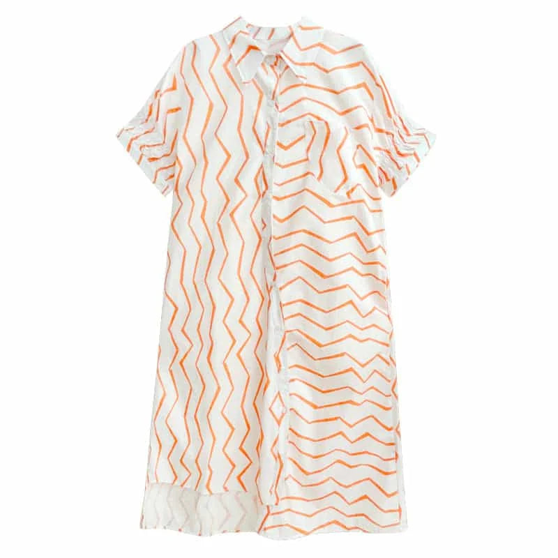 lightweight cotton fabric | breathable summer dress | striped shirt dress | ultrasonic cleaning