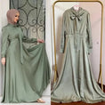 long sleeve maxi dress | breathable cotton hijab dress | plus size abaya dress | energy saving
