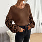 Round Neck Knit Pullover Leopard Sweater Meifu Market