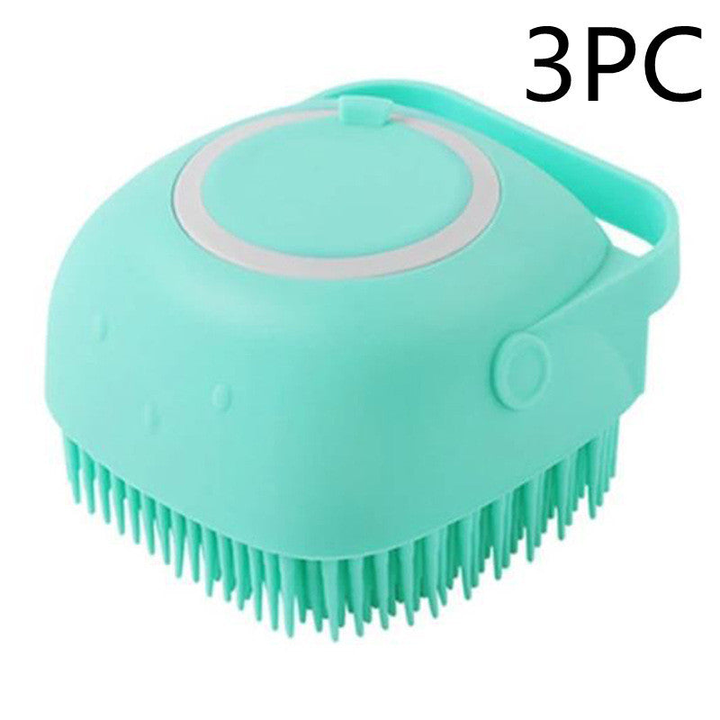 Silicone Dog Bath Massage Gloves Brush Pet Cat Bathroom Cleaning Tool Comb Brush For Dog Can Pour Shampoo Dog Grooming Supplies Meifu Market