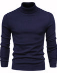 Men's Solid Color Slim Pullover Turtleneck Sweater Winter Casual Tops Clothing Meifu Market