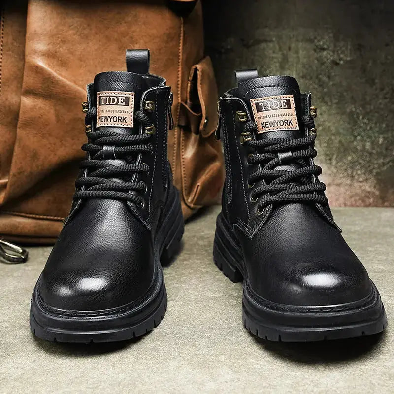 New Trendy Autumn And Winter High-top American Vintage Work Boots Meifu Market