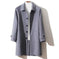 reversible wool coat | heavy wool overcoat | mid length mens coat | energy saving