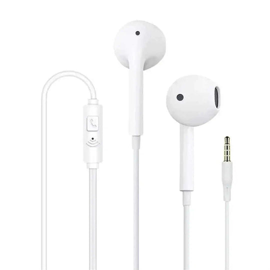 wired earbuds with microphone | 35mm in-ear headphones | volume control earbuds | ultrasonic cleaning