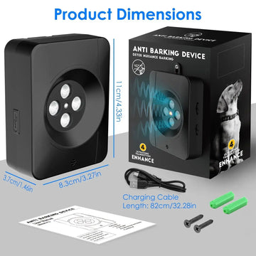 1Pc Ultrasonic Anti Barking Device Indoor Outdoor Dog Bark Control With 3 Frequency Levels Max 32.8Feet Sensing Distance For Most Dog Sizes Meifu Market
