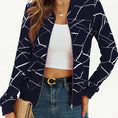 Stylish Long Sleeve Allover Print Zip Up Jacket Elegant Meifu Market