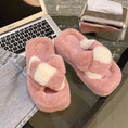 plush fleece lining | 5cm heel slippers | cross-strap house shoes | energy saving