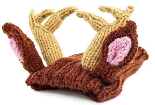 Black Cow Thermal And Windproof Halloween Knitted Jarre Aero Bull Dog Hat - Meifu Market