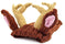 Black Cow Thermal And Windproof Halloween Knitted Jarre Aero Bull Dog Hat - Meifu Market