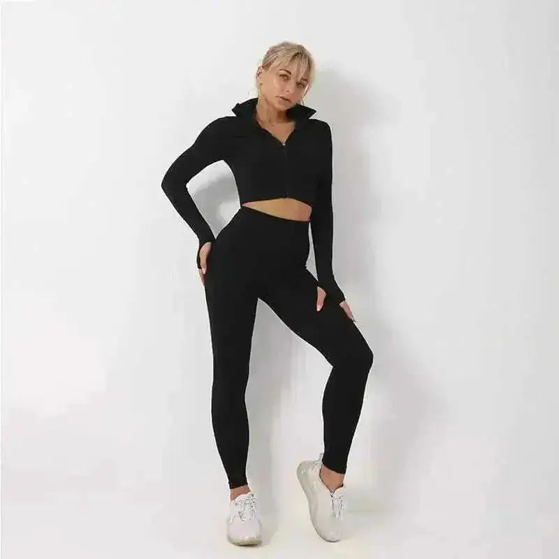 3PCS Yoga Set Seamless Sport Set Women Gym Clothing Leggings Women Crop Top Sports Bra Women Fitness Gym Set Womens Outfit...