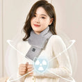 usb charging heating scarf | 3 temperature adjustable settings | heated neck warmer for cycling | energy saving