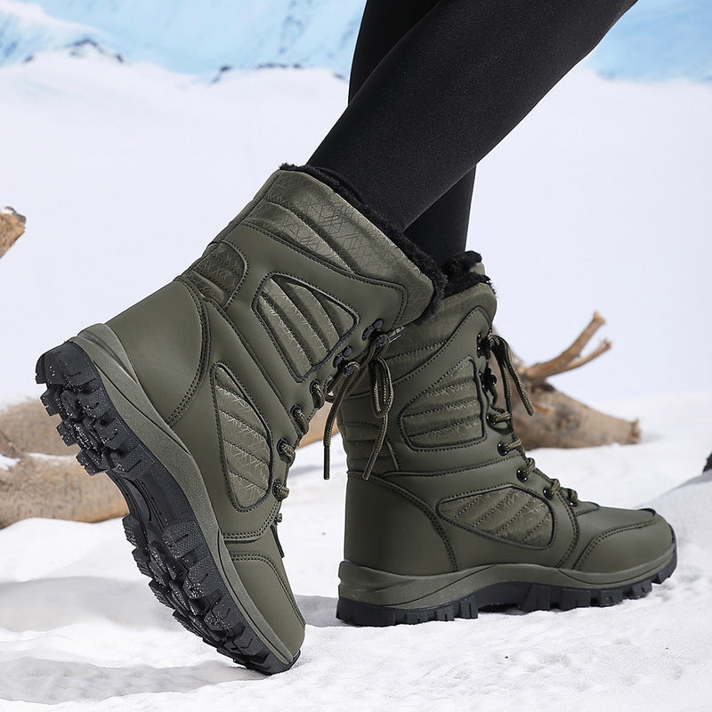 Thickened Long Wool Plus Velvet Warm Snow Boots Meifu Market