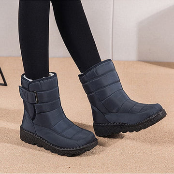 Snow Boots Winter Warm Plush Shoes Women Waterproof Low Heels Platform Ankle Boots Female Shoes Meifu Market