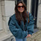 Loose Fashion Lapel Zip-up Jacket Cool Long Sleeve Zipper Closure Moto Biker Leather Jacket Womens Clothing Meifu Market