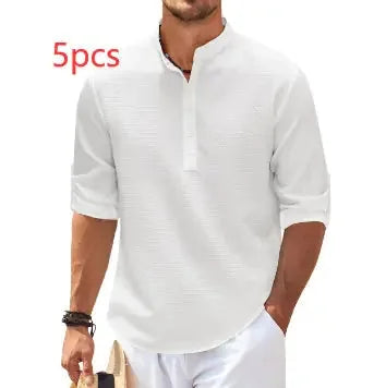 long sleeve casual shirt | cotton blend fabric | business casual wear | energy saving
