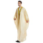 long sleeve chiffon robe | embroidered mens arabic robe | golden ball tassel details | energy saving