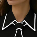 Women's Classic Tie & Lapel Blouse, Long Sleeve Contrast Color Design Shirt For Office And Formal Wear Meifu Market