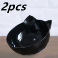 New Inclined Food Cat Ear Oblique Mouth Transparent Single Pet Bowl Meifu Market