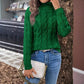 Women's Cable-knit Turtleneck Sweater Meifu Market
