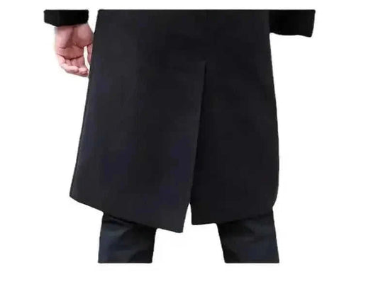 Autumn And Winter New Slim-fit Wool Coat Men's Coat 2XL - measurement guide