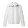New American-style Retro Dark-themed Trendy Printed Mens Long-sleeve Shirt White - close-up detail shot