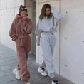 womens 2 piece tracksuit set | fleece lined hoodie and joggers | casual loungewear set | ultrasonic cleaning