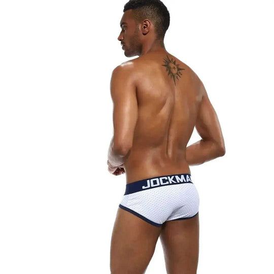 Men's Pure Cotton Triangle Briefs - Polka Dot Sweat-Absorbent Meifu Market