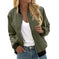 Women's Vintage Bomber Jacket - Casual Baseball Jacket with Zipper | Street Style Outerwear Meifu Market