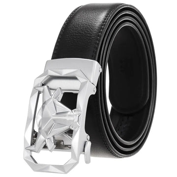 Fashion Men's Leather Belt Alloy Automatic Buckle meifu market