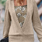 Women's V-neck Long-sleeved False Two-piece Suit Top Meifu Market