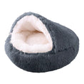 Deep Sleep Half-pack Semi-enclosed Dual-use Plush Round Pet Bed Meifu Market