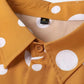 long sleeve polka dot shirt | cotton blend casual shirt | mens button down shirt | energy saving