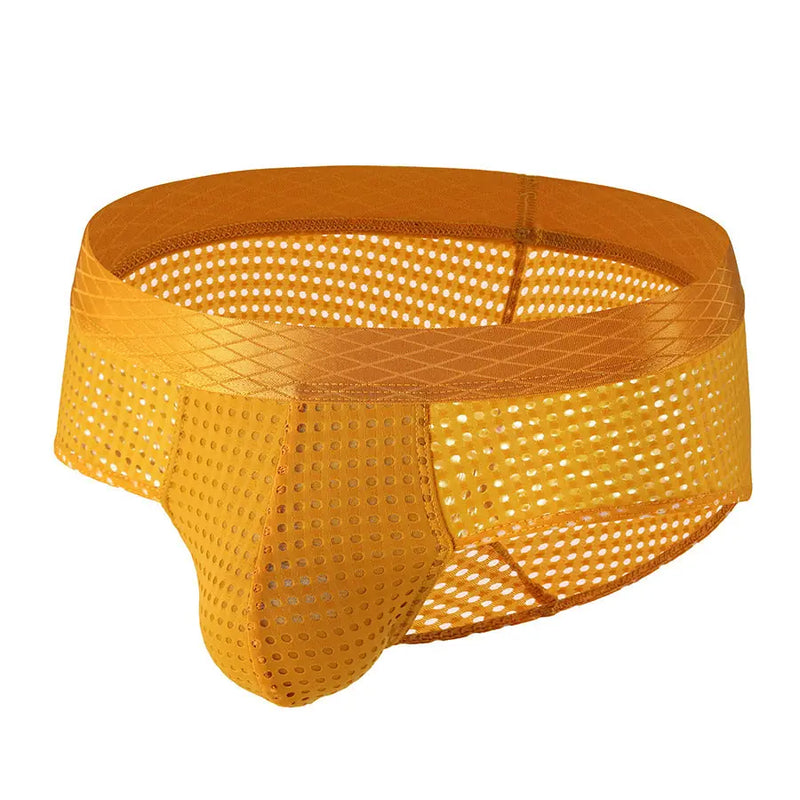 Men's Large Mesh Low Waist Wide Belt Briefs Meifu Market