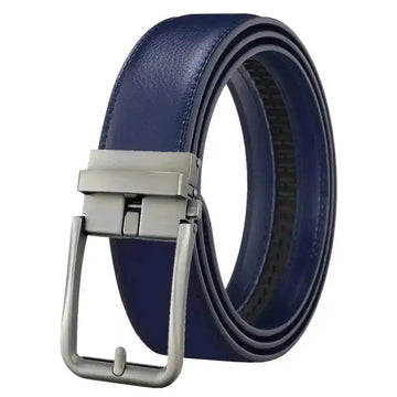 Men's Leather Belt Automatic Buckle Simple Hollow meifu market