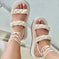 strappy sandal women | candy color flats | woven summer shoes | ultrasonic cleaning
