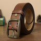 Thick Pure Copper Pin Buckle Male Genuine Cattlehide Leather Surface Retro Belt meifu market