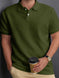 Asymmetric Jacquard Polo – Men's Button Placket Fashion Shirt