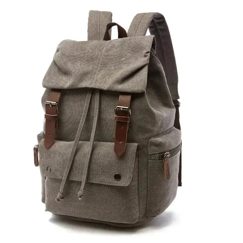 waterproof canvas backpack | 15-inch laptop compartment | vintage travel backpack | ultrasonic cleaning