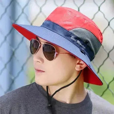 upf 50 sun protection hat | wide brim bucket hat for fishing | quick-dry nylon boonie hat | energy saving