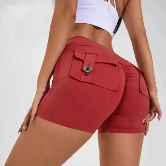 high-waisted compression shorts | quick-dry nylon fabric | 4-way stretch material | ultrasonic cleaning