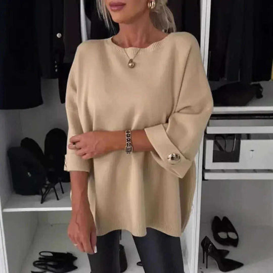 Knit Top Women - Round Neck Short Sleeve Casual Shirt Solid Color Black - styled yenkye black brown knit top women round n...