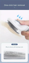 floating hair removal brush | pet hair removal tool | stainless steel bristles | energy saving