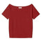 loose oblique shoulder top | short sleeve womens blouse | breathable cotton fabric | energy saving