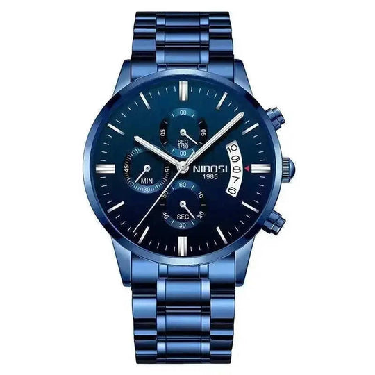 sapphire crystal glass | 100m water resistance | stainless steel bracelet | energy saving