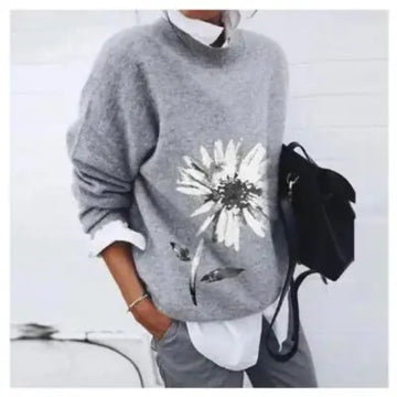 Fashion Long Sleeve Pullover Sweater Fall And Winter Fashion Solid Color Knitted Tops For Women Clothing