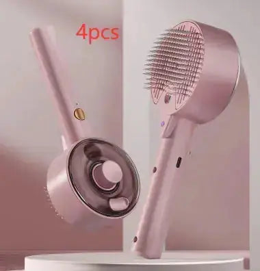 Animal Hair Remover Brush Dog And Cat Steam Brush Pet Self Cleaning Dog Brush Grooming Removes Cat Hairs Cat Dog Accessories Pet Products - simply press the hair removal button to easily clean the brush after grooming