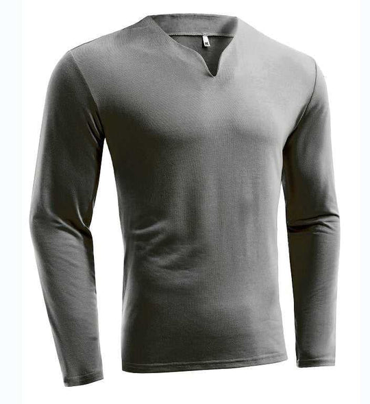 Men's Cotton Long-Sleeve Sport T-Shirt | 12 Colors, S–5XL - Meifu Market